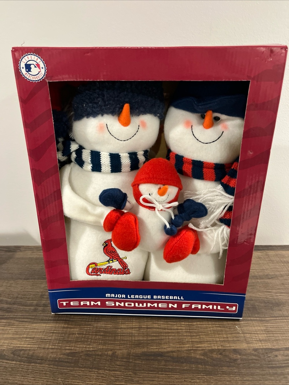 St. Louis Cardinals Team Snowmen Family Plush MLB Christmas Holiday New in Box